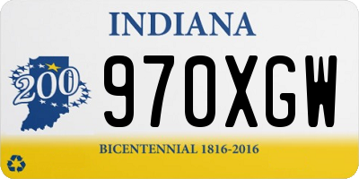 IN license plate 970XGW