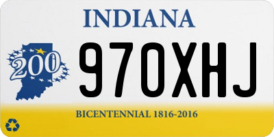IN license plate 970XHJ