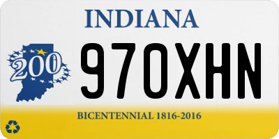 IN license plate 970XHN