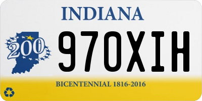 IN license plate 970XIH