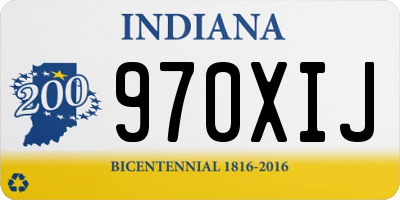 IN license plate 970XIJ