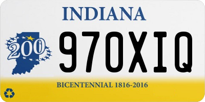 IN license plate 970XIQ