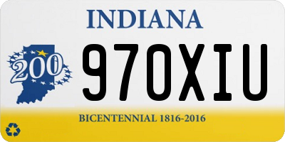 IN license plate 970XIU