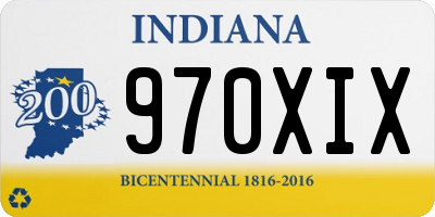 IN license plate 970XIX