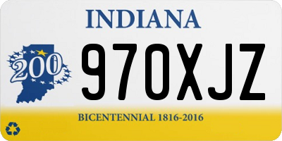 IN license plate 970XJZ