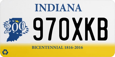 IN license plate 970XKB