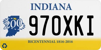 IN license plate 970XKI