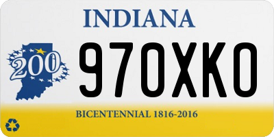 IN license plate 970XKO