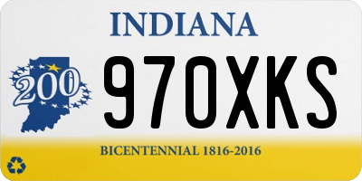 IN license plate 970XKS