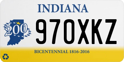 IN license plate 970XKZ