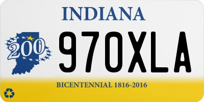 IN license plate 970XLA