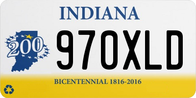 IN license plate 970XLD