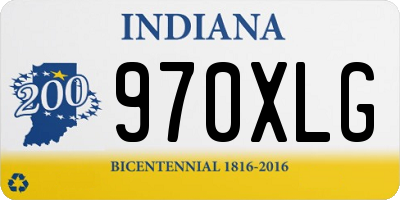 IN license plate 970XLG