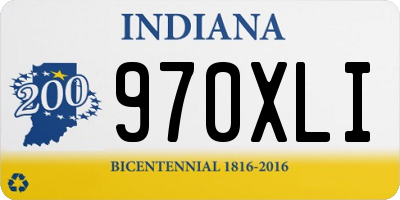 IN license plate 970XLI