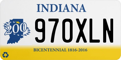 IN license plate 970XLN