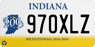 IN license plate 970XLZ