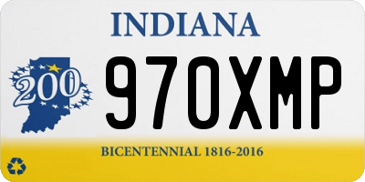 IN license plate 970XMP