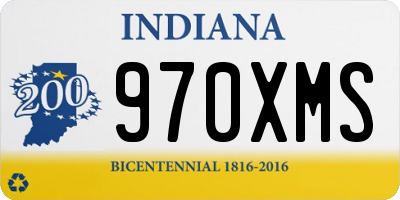IN license plate 970XMS