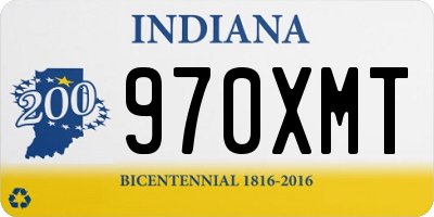 IN license plate 970XMT