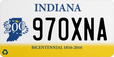 IN license plate 970XNA