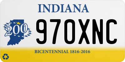 IN license plate 970XNC