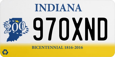 IN license plate 970XND