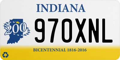 IN license plate 970XNL