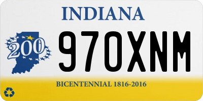 IN license plate 970XNM