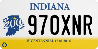 IN license plate 970XNR