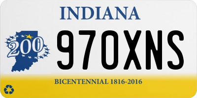 IN license plate 970XNS