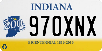 IN license plate 970XNX