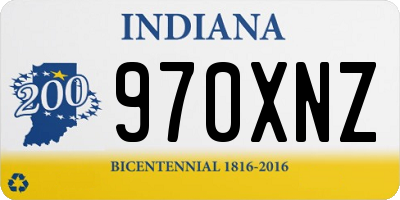 IN license plate 970XNZ