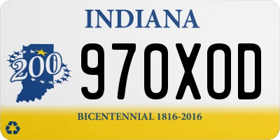 IN license plate 970XOD