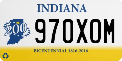 IN license plate 970XOM