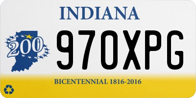IN license plate 970XPG