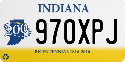 IN license plate 970XPJ