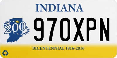 IN license plate 970XPN