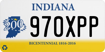 IN license plate 970XPP
