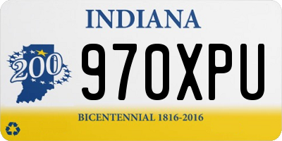 IN license plate 970XPU