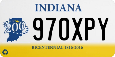 IN license plate 970XPY