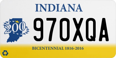 IN license plate 970XQA