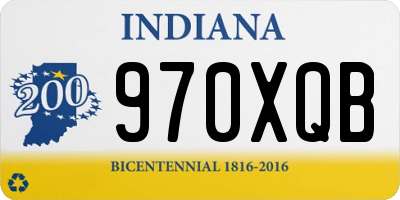 IN license plate 970XQB