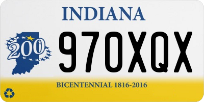 IN license plate 970XQX