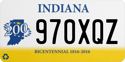 IN license plate 970XQZ