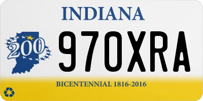 IN license plate 970XRA