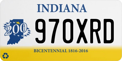 IN license plate 970XRD