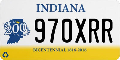 IN license plate 970XRR