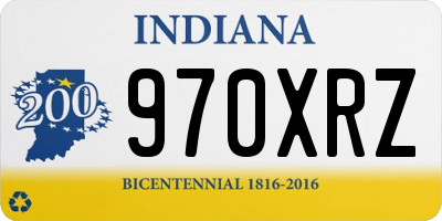 IN license plate 970XRZ