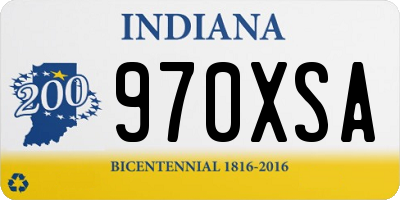 IN license plate 970XSA