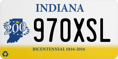 IN license plate 970XSL